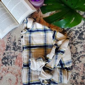 Madewell Oversized Ex-Boyfriend Shirt in Caney Plaid, brand NWT, size S